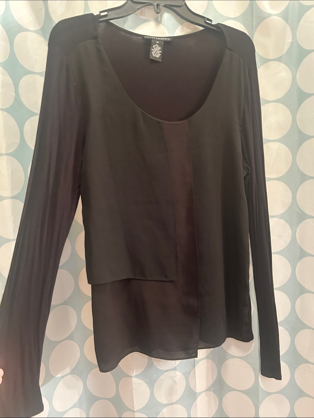 Grace Elements Black Layered Long-Sleeve Top